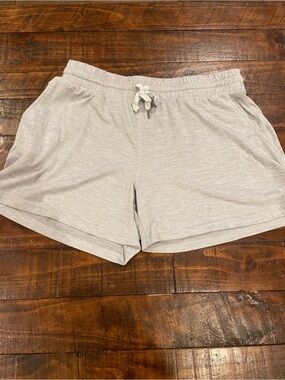 Pacific Trail Light Gray Athletic Lounge Shorts with Drawstring